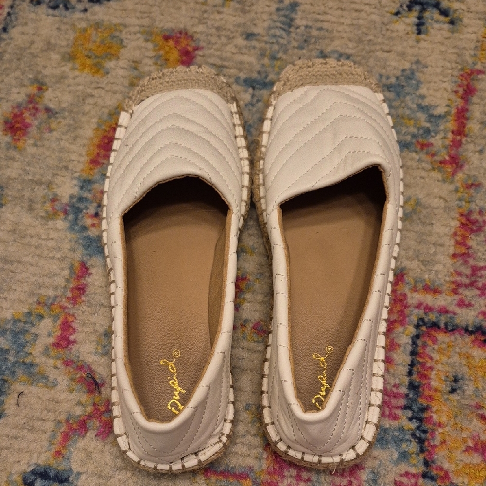 White Espadrille Flats